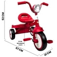 thumbnail image 3 of Triciclo para Niños THE BABY SHOP plegable Con luz y sonido 2 a 4 años rojo, 3 of 11