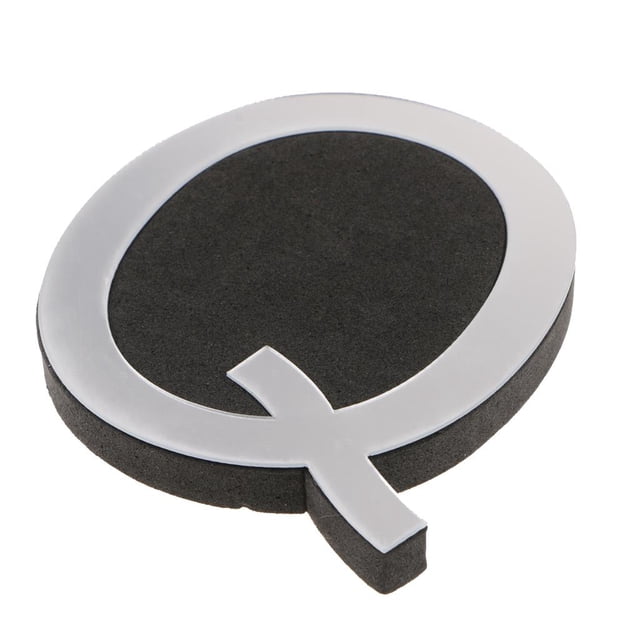 Pegatinas de pared con alfabeto inglés y espejo acrílico 3D para hacer tú mismo Q