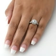 thumbnail image 3 of Pompeii Certified 2Ct Diamond Halo Engagement Ring Antique 14k White Gold Lab Grown, 3 of 5