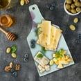 thumbnail image 5 of Animal Cutting Board, Butterfly Silhouettes Different Colors Wings Life Themed Image, Decorative Tempered Glass Cutting and Serving Board, Wine Bottle Shape, Dried Rose Pink and Blue, by Ambesonne, 5 of 5