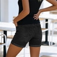 thumbnail image 5 of BUIGTTKLOP Women Denim Shorts Stretchy High Waisted Denim Short Folded Hem Trendy Casual Summer Shorts, 5 of 6