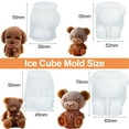 thumbnail image 6 of 3D Teddy Bear Ice Cube Mold, Silicone Animal Mold, 3 Pieces Ice Cube Trays for Coffee, Milk, Tea, Candy, Gummy, Fondant, Cake, Baking, Cupcake Topper Decoration, 6 of 6