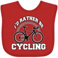 thumbnail image 3 of Inktastic I'd Rather Be Cycling Boys or Girls Baby Bib, 3 of 4