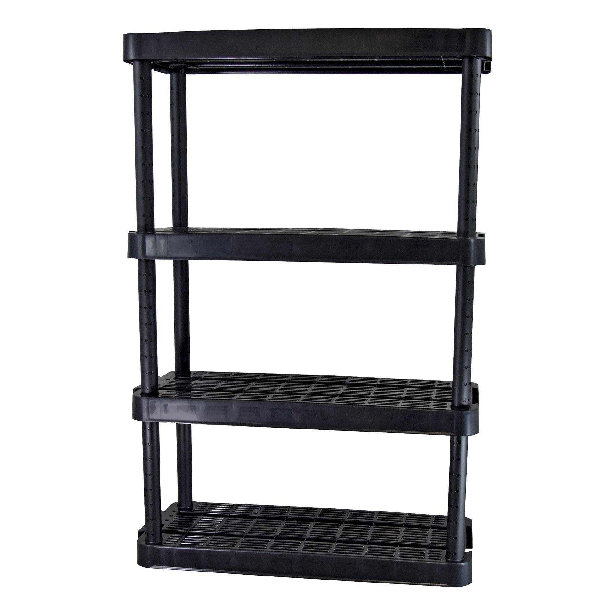 Gracious Living 4Tier Resin Indoor Garage Storage Organizer Shelves