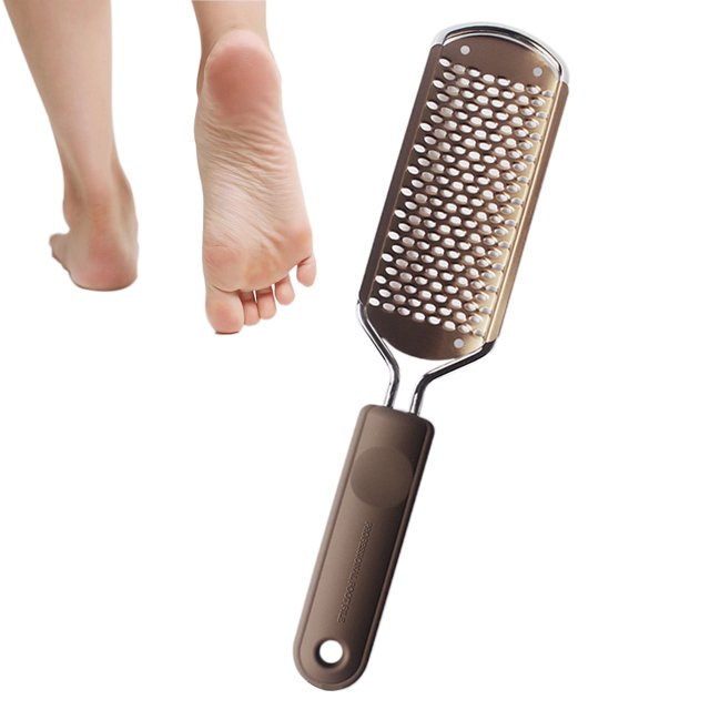 Lima para pies Pedicura depuradora de pies - Removedor de callos para pies Suministros de pedicura para pies Depuradora de pies Herramientas para piel muertaDoradoEstilo: Patrón de boca sonriente;