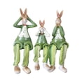thumbnail image 1 of 3 figuras de conejo, escultura de resina, adorno colgante para la oficina en casa. Verde, 1 of 8