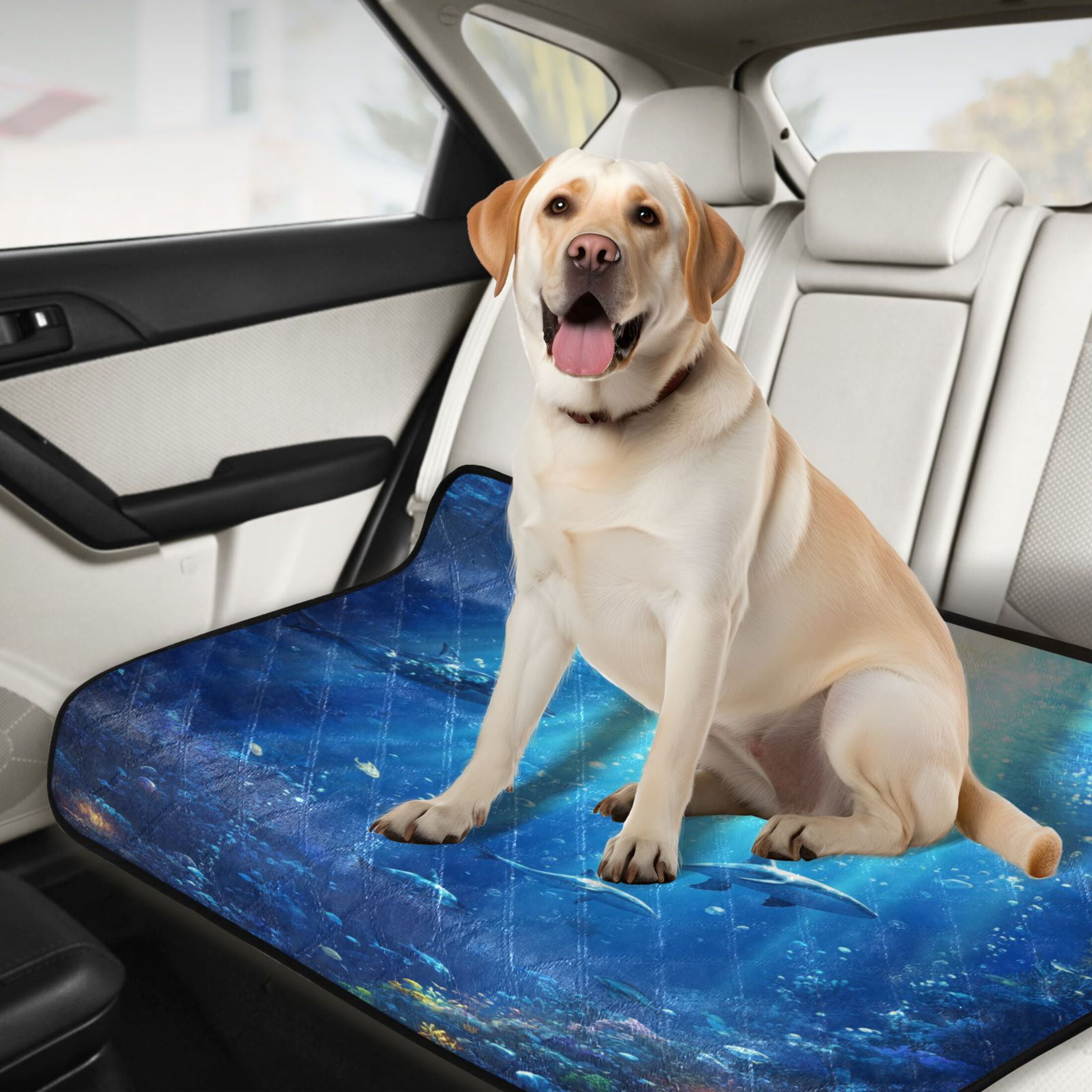 Washable Pet Pee Pads with Super Absorbent Reusable Training Pads for Dogs & Cats Deep Blue Ocean