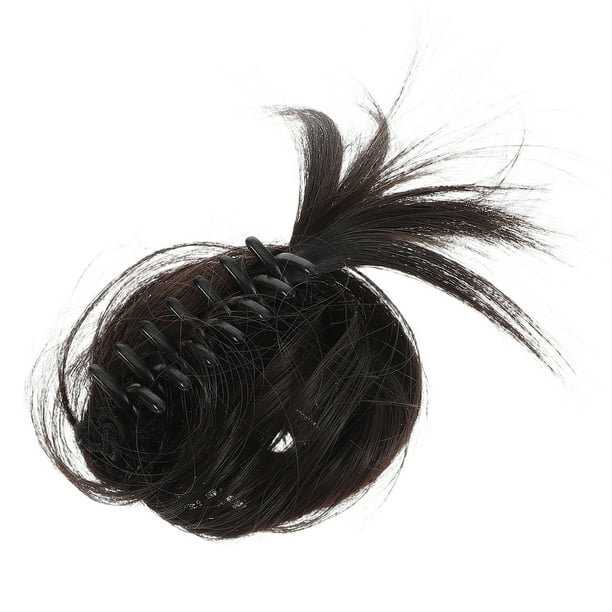 BRIGHTFUFU Postizo de moño para mujer con Clip de garra, moño desordenado, moño de pelo falso para mujer, moño de pelo falso, accesorios para el cabello