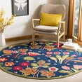 thumbnail image 2 of SAFAVIEH Four Seasons FRS465A Navy / Green Rug, 2 of 10