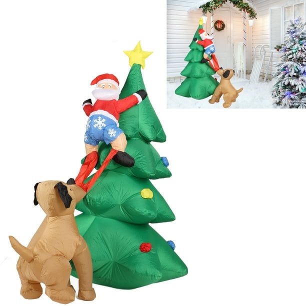 Árbol De NaviDad Inflable Con Luz Led, Mordedura De Perro, Árbol De Navidad Para Anciano Para Jardín Al Aire Libre