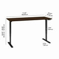 thumbnail image 5 of Bush Business Furniture 72W x 30D Height Adjustable Standing Desk Mocha Cherry, 5 of 7