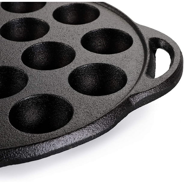 7 Holes Pre-Seasoned Cookware Cupcake Mold Poffertjes Pan Cast