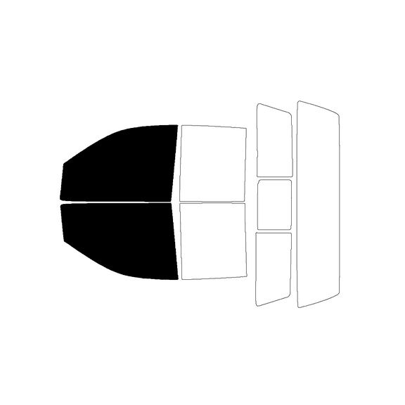 Haiy Co - PreCut 2Ply 05% Window Tint Film Kit For 2020-2025 Chevrolet Silverado 2500 Extended -Front Windows