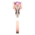 thumbnail image 3 of 2.21ct round cut pink Zircon 14k rose gold Bridal Wedding Engagement Promise Anniversary Ring for Women size 9.75, 3 of 7