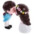 thumbnail image 3 of Raindrops Bride & Groom Cake Topper, Romantic Kiss Statue for Wedding Cake, 3 of 7