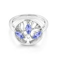 thumbnail image 2 of Gem Stone King 925 Sterling Silver Blue Tanzanite Family Tree of Life Ring for Women (0.75 Cttw, Gemstone December Birthstone, Size 5), 2 of 4