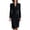 Black, variant on Sheghy Women Fall Collared Long Sleeve Knee Length Dress Single Button Waist