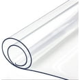 thumbnail image 1 of Clear Desk Protective Blotter Mat Table Protector Liner Plastic Tablecloth Cover Wood Furniture Dining Room Protection Pad Easy Clean PVC Wipeable Waterproof Oil Resistance Vinyl Cloths 42 X 84 Inch, 1 of 5