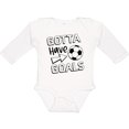 thumbnail image 3 of Inktastic Gotta Have Goals- Soccer Boys or Girls Long Sleeve Baby Bodysuit, 3 of 5