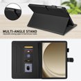 thumbnail image 4 of for Samsung Galaxy Tab A9+ 11.0" 2023 SM-X210 / SM-X215 Folio Flip Case, Elegant Ultra Slim PU Leather Case with Kickstand Function Pencil Holder and Card Slots for Tab A9+ 11.0" 2023, Black, 4 of 8