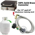 Upgraded 6 FT QCC1 Propane Regulator and Braided Hose, Tank Gauge, for