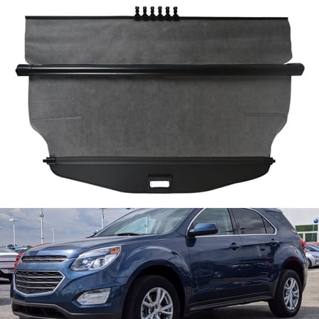 For 10-17 Chevrolet Equinox Black Rear Trunk Cargo Cover Security 6940847398301