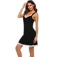 thumbnail image 2 of FEREMO Sleeveless Nightgowns for Women Deep V Neck Sleepshirts Lace Sexy Sleep Dress Soft Sleepwear, 2 of 4