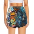 thumbnail image 2 of Lsque Whimsical Goat Artist Printed Women's Running Shorts with Liner Pockets,Elastic Quick Dry Workout Athletic Gym Yoga Shorts,Womens High Waist Shorts-X-Large, 2 of 9