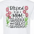 thumbnail image 4 of Inktastic Blessed to Be a Mom, Grandma, and Great Grandma Pink Flowers T-Shirt, 4 of 5