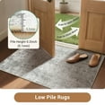 thumbnail image 6 of NewBuros Area Rugs 2'x3', Small Modern Abstract Non-Slip Washable Rugs for Entryway Doorway, Soft Low Pile Stain Resistant Indoor Doormats, Gray White, 6 of 9