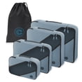 thumbnail image 2 of Carry Craft Packing Cubes 4 Piece Travel Luggage Organizer Set with Laundry Bag - Blue, 2 of 5
