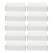 Soimiss 20Pcs Package Boxes White Corrugated Paper with Pressure Resistant Design for Storage
