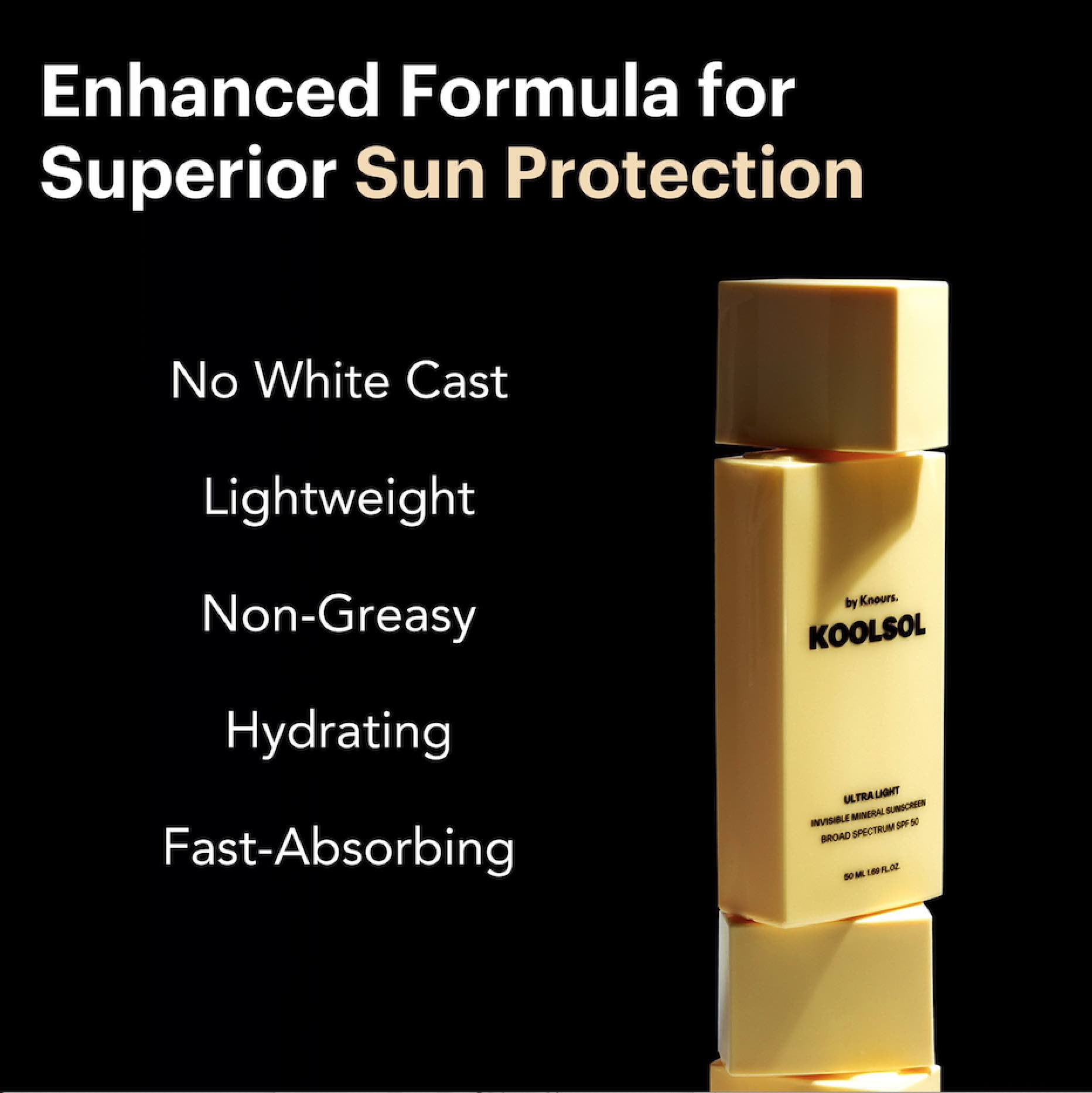 Koolsol by Knours Ultra Light Invisible Mineral Sunscreen Broad Spectrum SPF 50 50ml/1.69fl.oz.
