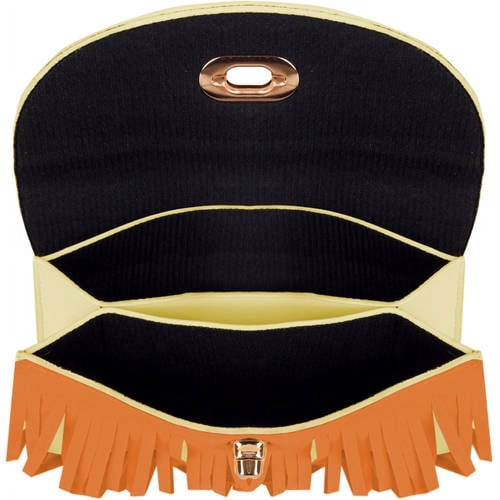 Women's Cute Compact Fringe Purse Shoulder Bag (Fits Cell Phones up to 6.25In x 3.1In)