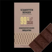 SCHARFFEN BERGER - 99% CACAO Unsweetened Dark Chocolate Baking Portions