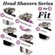 thumbnail image 2 of Cuchillas de repuesto Shaver PRO de 4 cabezales, compatibles con Skull Shaver Pitbull, Butterfly Kiss Pro y Palm Shaver (paquete de 2), 2 of 5