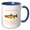 Blue/White, variant on 3drose, New Mexico Territory Fish the Rio Grande Cutthroat Trout, 11oz Two-tone Green Mug