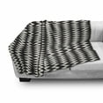 thumbnail image 2 of Abstract Soft Flannel Fleece Throw Blanket, Continuous and Classic Geometric Design of Vertical Zigzags Composition, Cozy Plush for Indoor and Outdoor Use, 50" x 70", Dark Grey Eggshell, by Ambesonne, 2 of 5