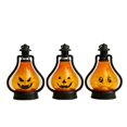 thumbnail image 2 of Small Halloween Pumpkin Lantern with Flickering LED, Portable Jack-O-Lantern for Kids, Flame Outdoor Hanging Kerosene Lamp, Christmas Decor Lantern, Indoor Candle Lights, 2 of 8