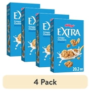 (4 pack) Kellogg's Extra Granola Cereal, Fiber Cereal, Family Breakfast, Almond, 20.2oz Box (1 Box)