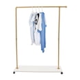 thumbnail image 3 of Freestanding Single Bar Clothes Rack Clothes Display Stand & Wheel Garment Rack, 3 of 12