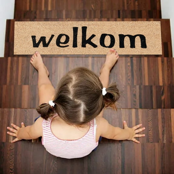 Narrow and Thin Welcome Mat, Thin Mat, Farmhouse Decor, Playhouse Mat, Stair Mat, Welcome Mat