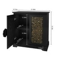 thumbnail image 3 of CBJCBJ 31.5" Kitchen Sideboard Buffet Cabinet with 2 Door Storage, Mid-Century Accent Cabinet for Living Room,Black, 3 of 6