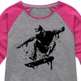 thumbnail image 3 of Instant Message - Skateboarding - Spray Painted Skater - Toddler & Youth Girls Raglan T-Shirt, 3 of 6