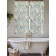 thumbnail image 7 of Living Room Curtains 72 Inches length, Blue Flowers Window Treatment Curtain Drapes, Romantic Farmhouse Botanical Floral Leaves Light Filtering Drapes for Bedroom Laundry Room, 52"x72", 2 Panels, 7 of 7