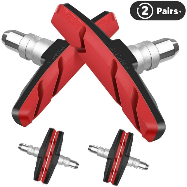 Symmetrical 70mm Brake Pads, for Shimano, Tektro, Avid, Clarks, Contec, Sram, XLC Braking Performance, Durable and Perfectly Fitting Brake Pads (2 pairs)