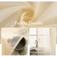 thumbnail image 6 of 1 Panels Solid Color Sheer Window Curtains Elegant Window Voile Panels/Drapes/Treatment for Bedroom Living Room Cream Beige, 6 of 9