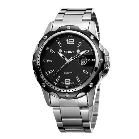SKONE Alloy Watchband Waterproof Quartz Men Watch Hot Sell Fashion Precise Wristwatch with (Best Selling Mens Watches Under 500)