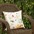 thumbnail image 4 of Bright Bumble Bee Floral Outdoor Pillow with Poly Fill, 4 of 5