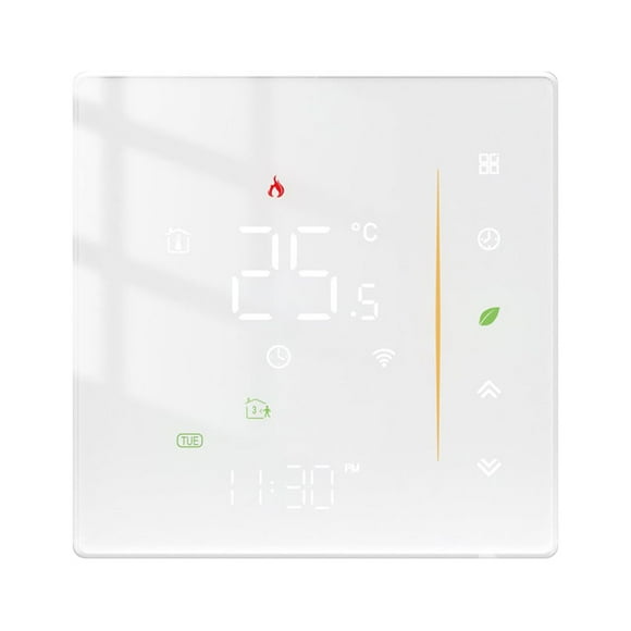 Mistaha Smart Home Temperature Control Switch for Water/Gas Boiler, Electric Floor Heating - Tuya ZigBee Protocol, White, IP20 Waterproof, 16A/5A Load, ±1°C Accuracy, 5-35°C Set Temp, Easy
